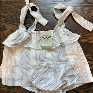 The Oaks Kids Cream Striped Matching Set